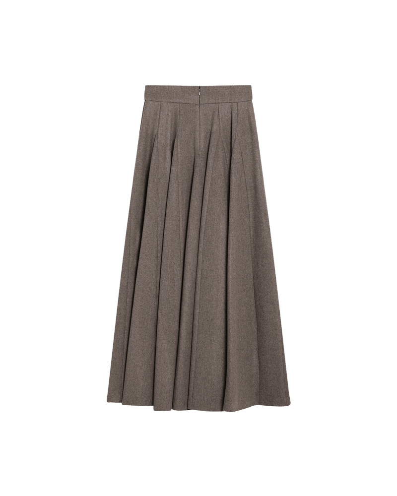 Max Mara Wool Wide Hazelnut Colored Skirt Glam Steals
