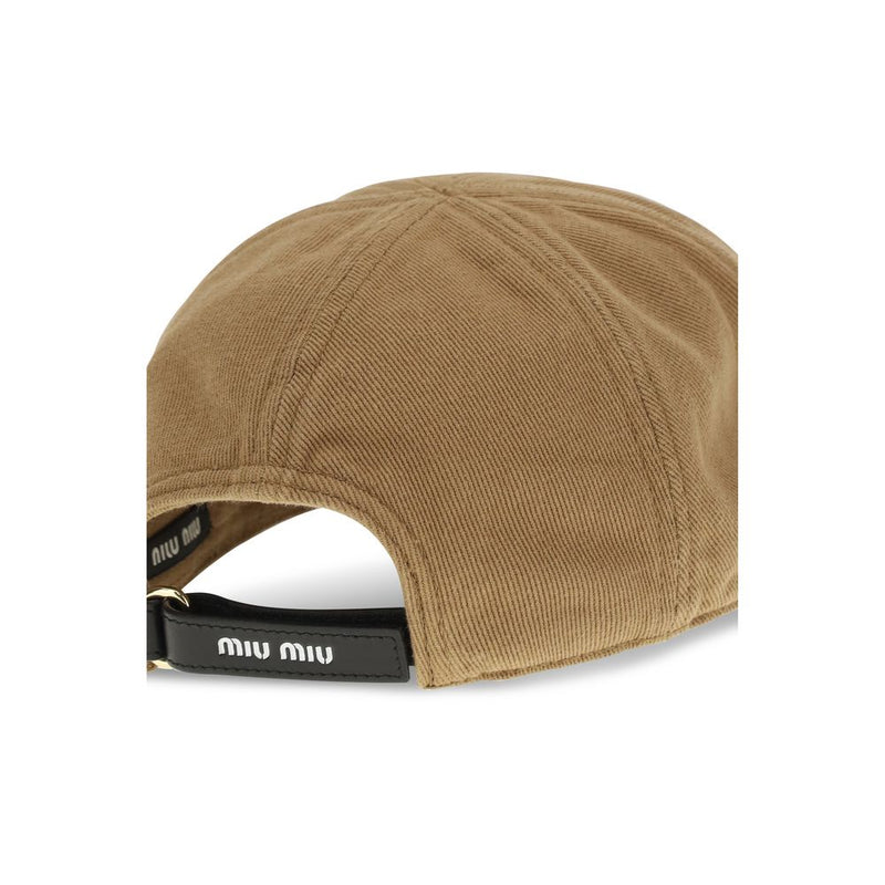 Miu Miu Beige Cotton Cap Glam Steals