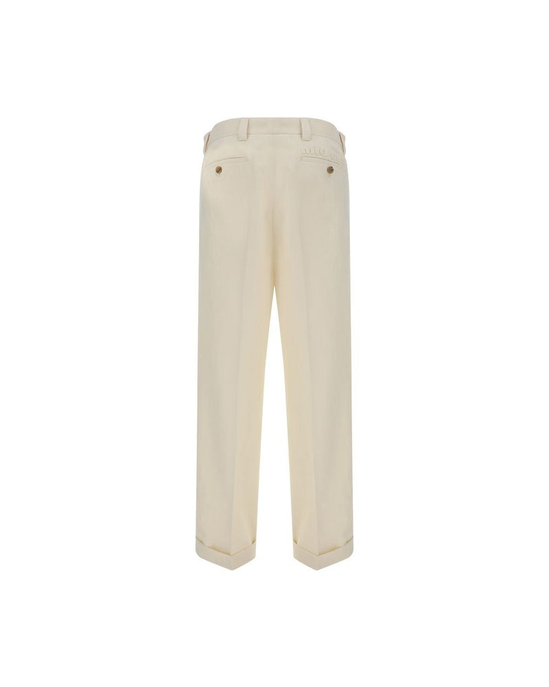 Miu Miu Beige Cotton Casual Pant Glam Steals