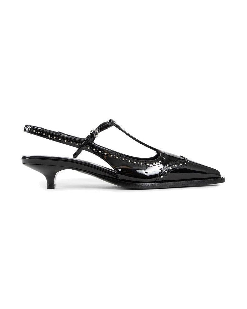 Miu Miu Black Calfskin Mid Heel Pumps Glam Steals