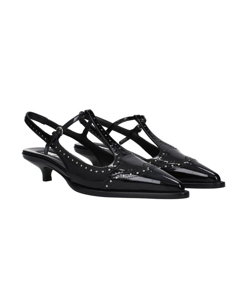 Miu Miu Black Calfskin Mid Heel Pumps Glam Steals