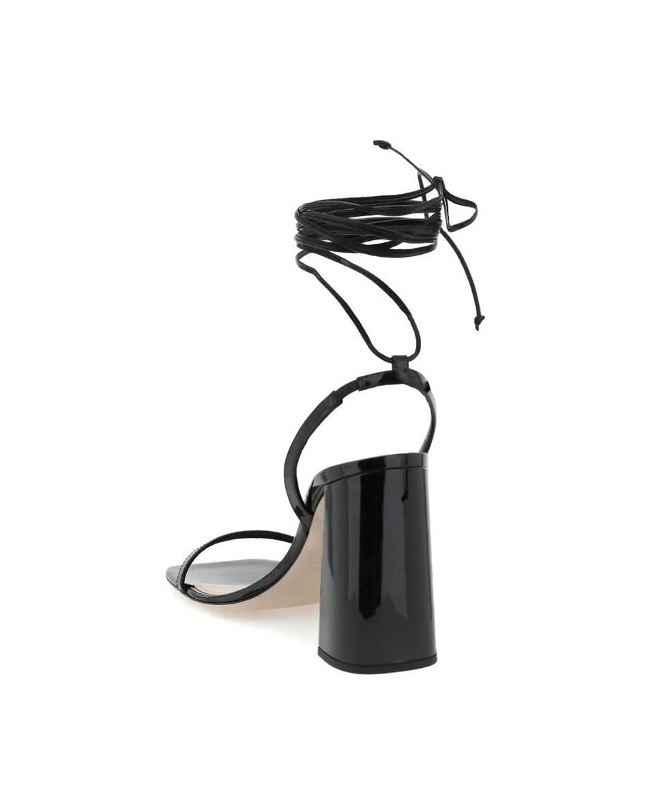 Miu Miu Black Calfskin Platform Sandals 