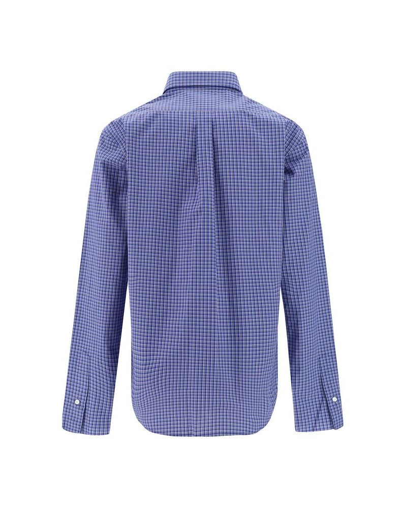 Miu Miu Blue Cotton Pattern Shirt Glam Steals