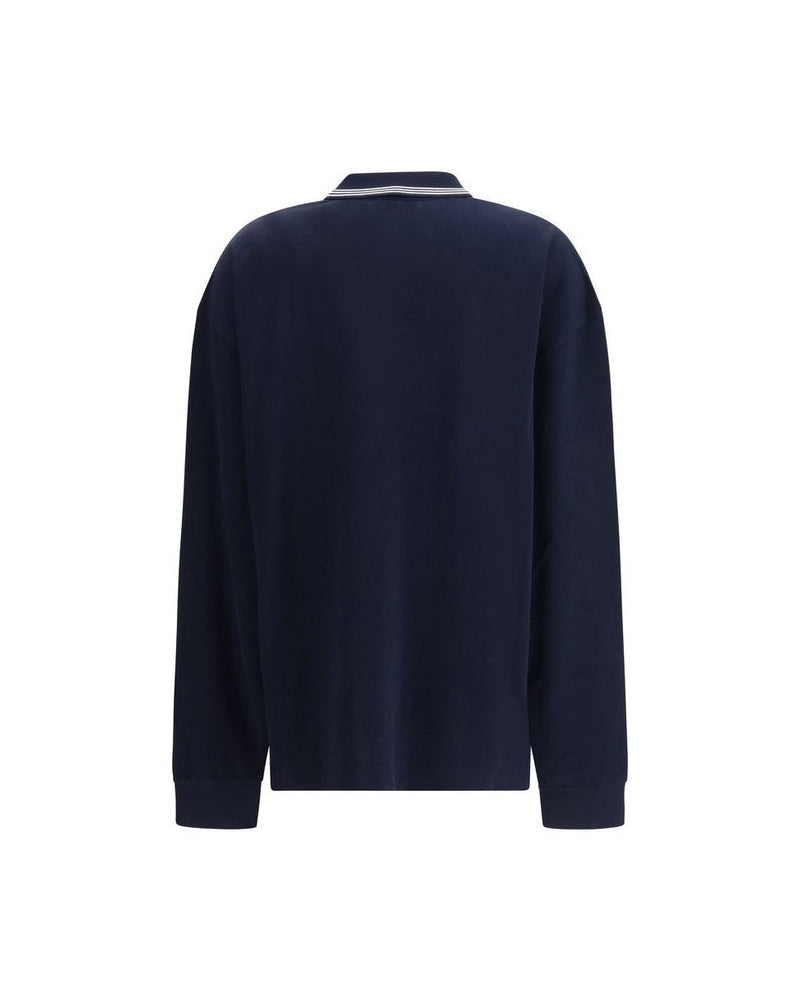Miu Miu Blue Cotton Polo Shirt Glam Steals