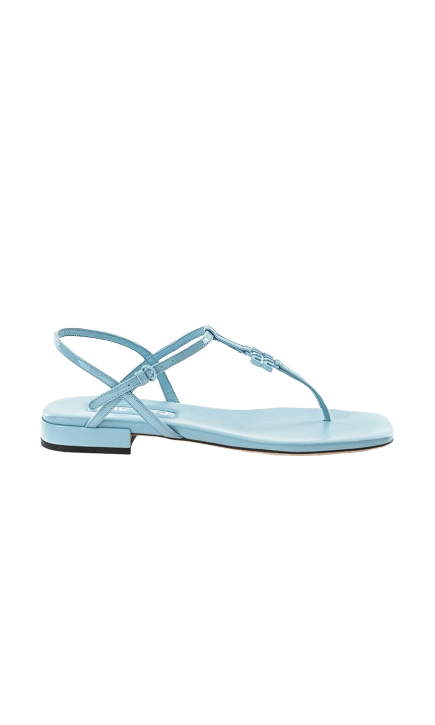 Miu Miu Blue Leather Patent Sandals Glam Steals