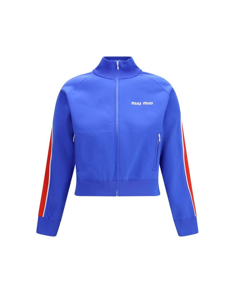 Miu Miu Blue Polyamide Sweatshirt Glam Steals