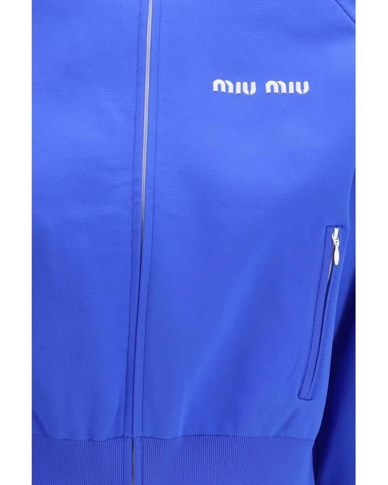 Miu Miu Blue Polyamide Sweatshirt 