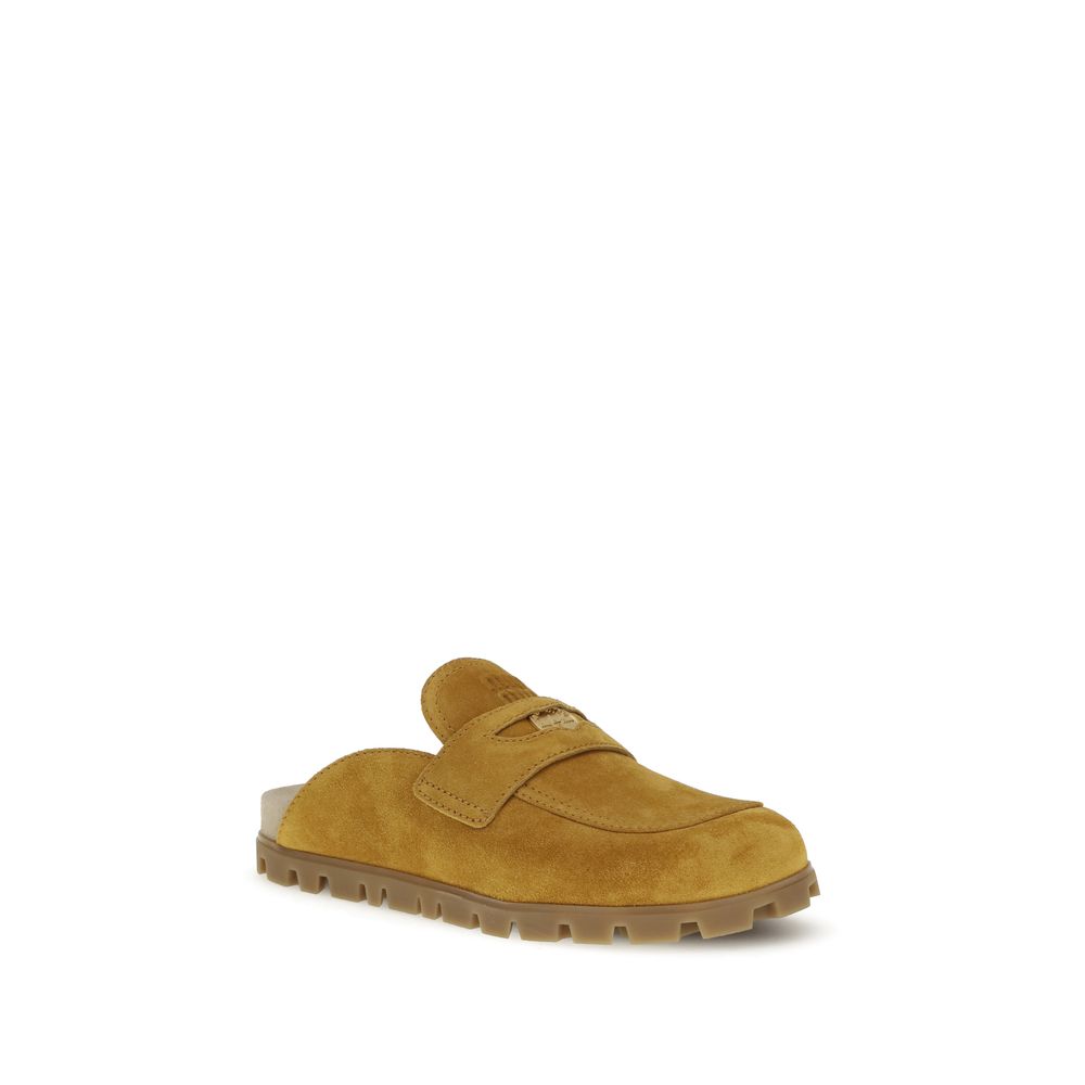 Miu Miu Brown Calf Leather Bos Taurus Mules Glam Steals