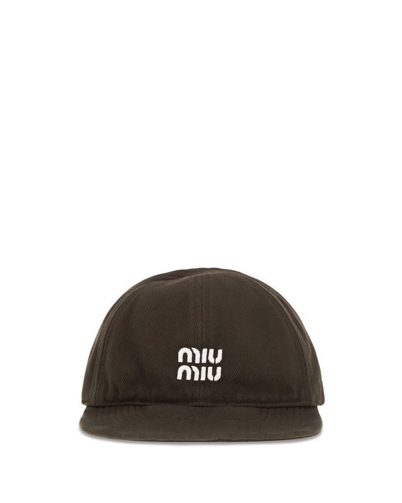Miu Miu Brown Cotton Cap baseball Hat Glam Steals