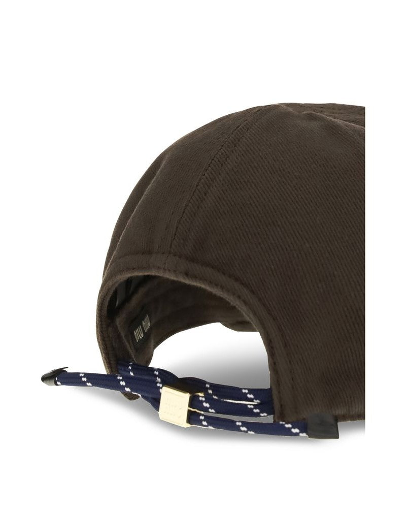 Miu Miu Brown Cotton Cap baseball Hat Glam Steals