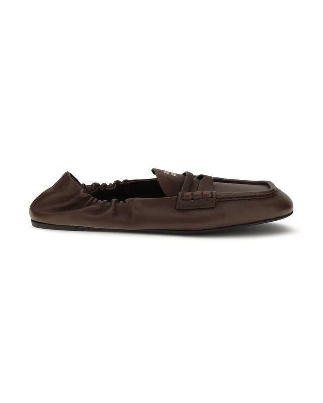 Miu Miu Brown Lamb Ovis Aries Slip On Loafers Glam Steals