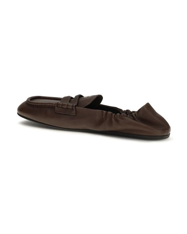 Miu Miu Brown Lamb Ovis Aries Slip On Loafers Glam Steals