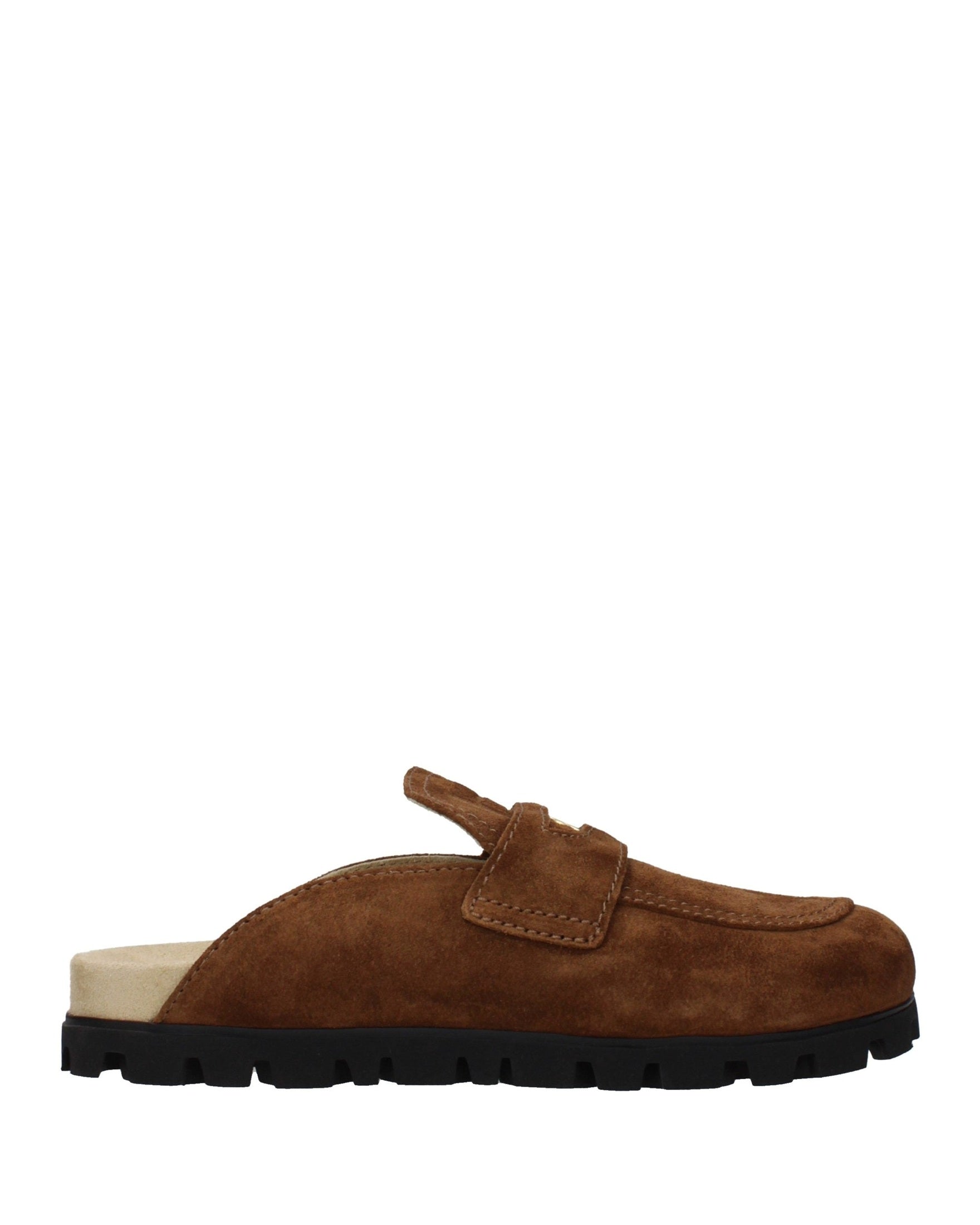 Miu Miu Brown Leather Slippers 