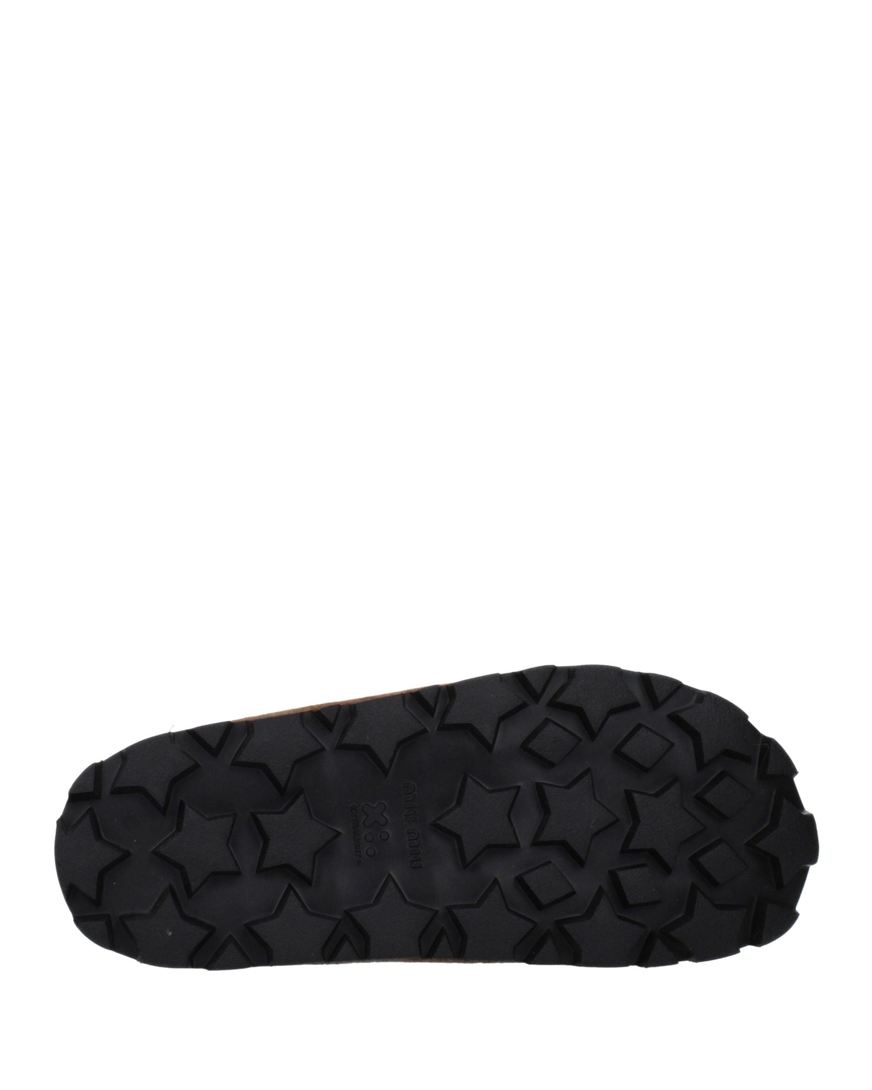 Miu Miu Brown Leather Slippers 