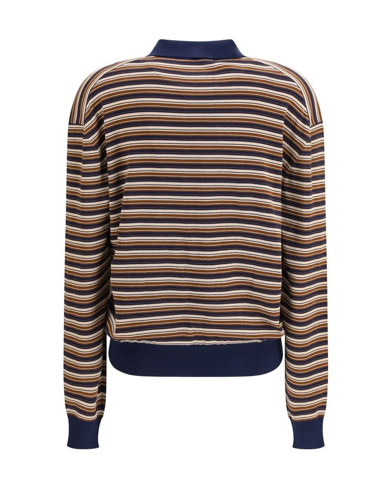 Miu Miu Brown Wool Fleece Polo Shirt Glam Steals