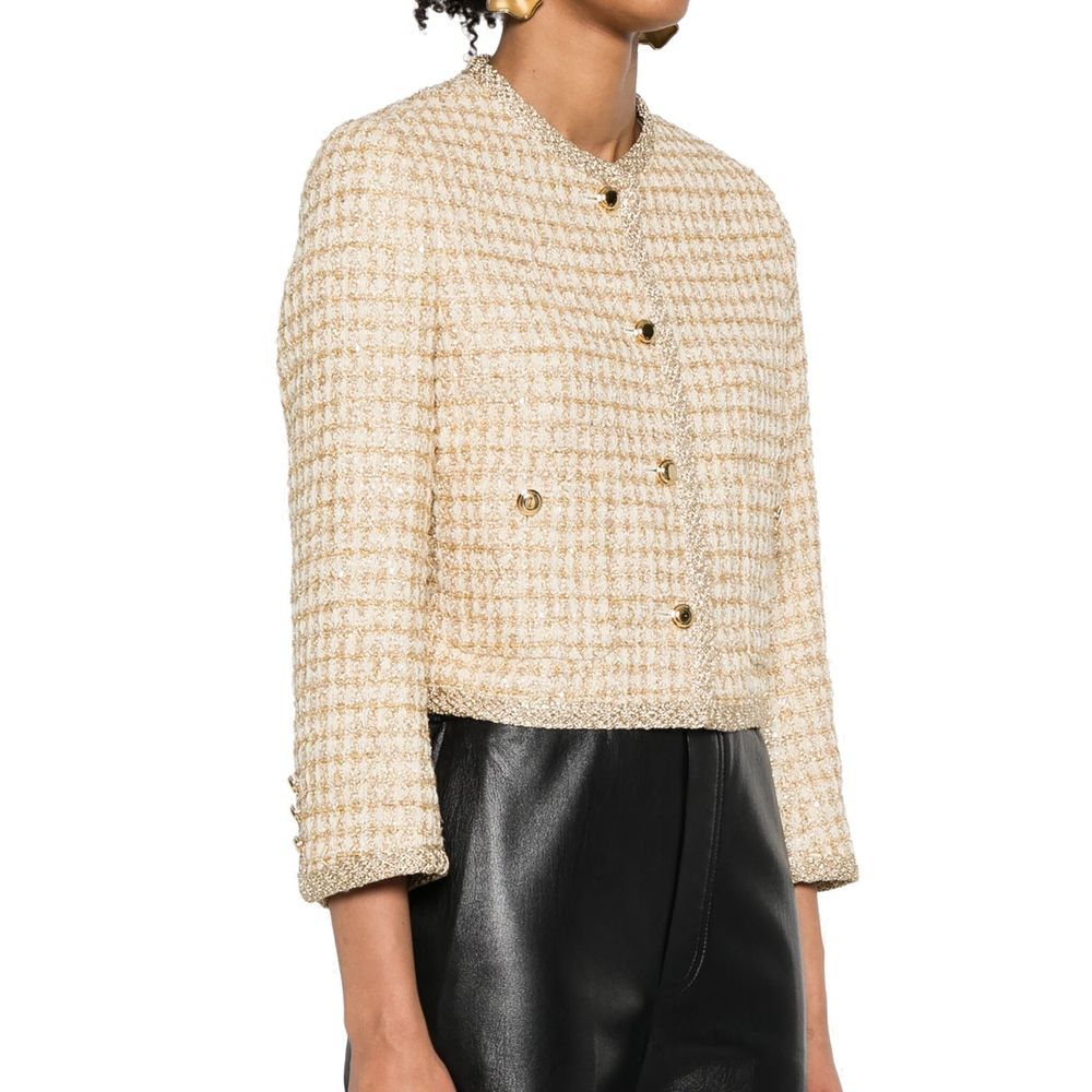 Miu Miu Check Lamé Jacket Glam Steals