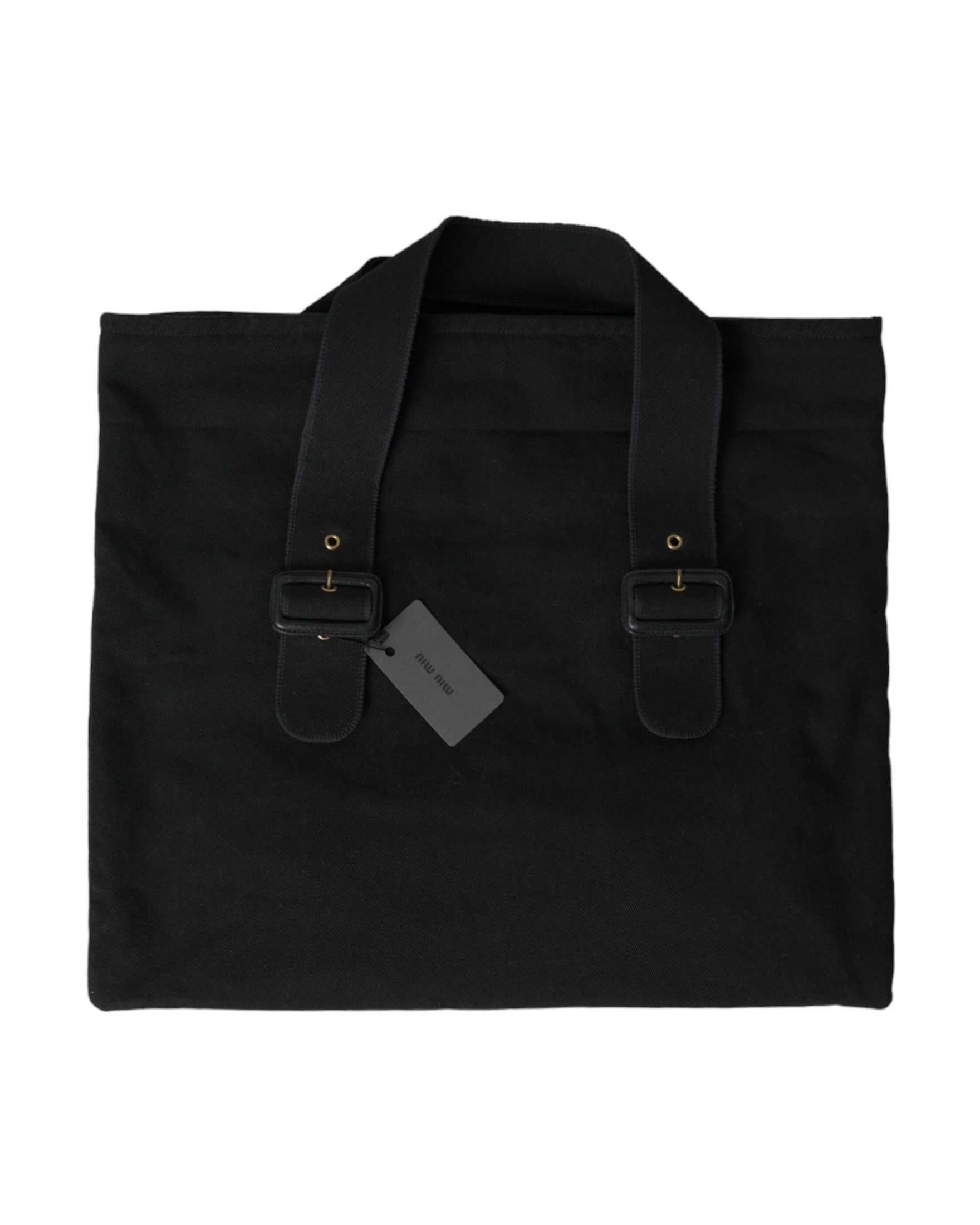 Miu Miu Chic Denim Tote For Everyday Black Elegance Glam Steals