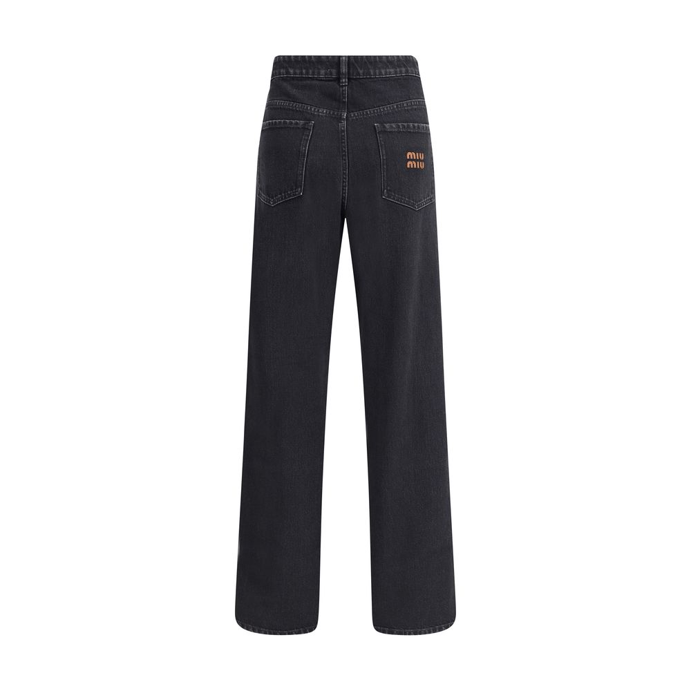 Miu Miu Cotton Jeans Glam Steals