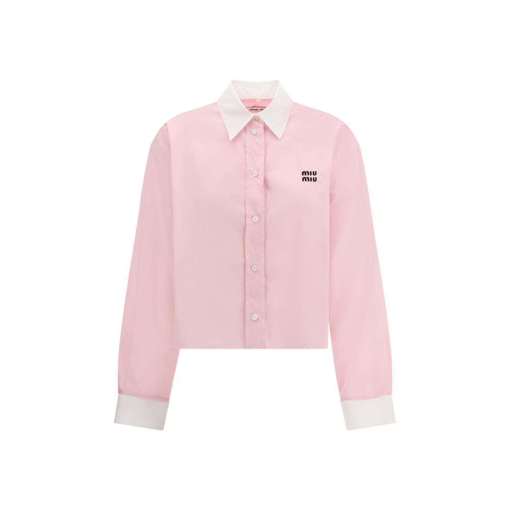 Miu Miu Cropped Shirt Glam Steals