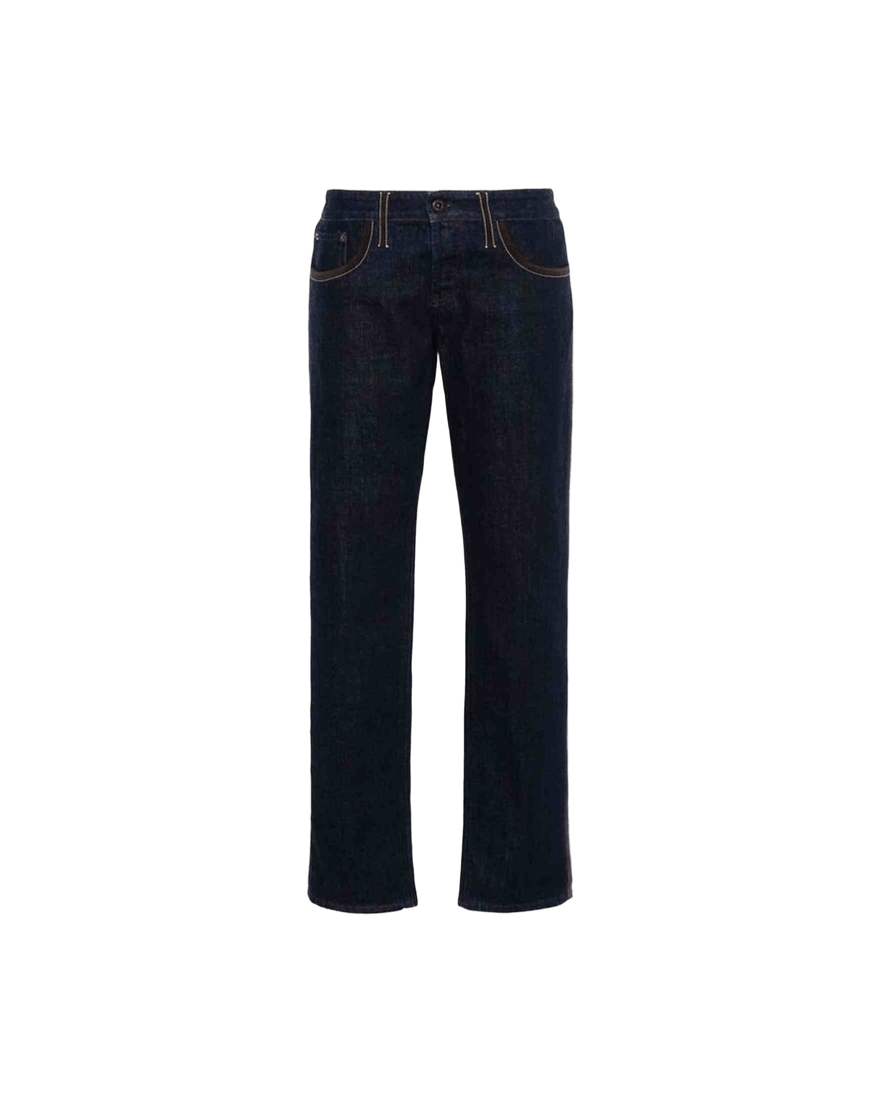 Miu Miu Denim Piped Trim Jeans Glam Steals