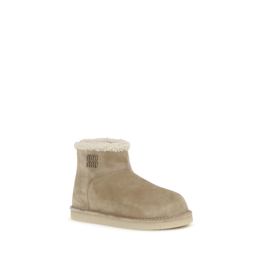 Miu Miu Furry Ankle Boots Glam Steals