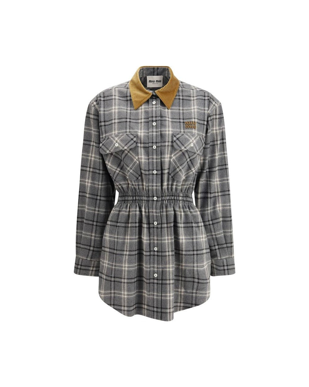 Miu Miu Gray Cotton Casual Dress Glam Steals
