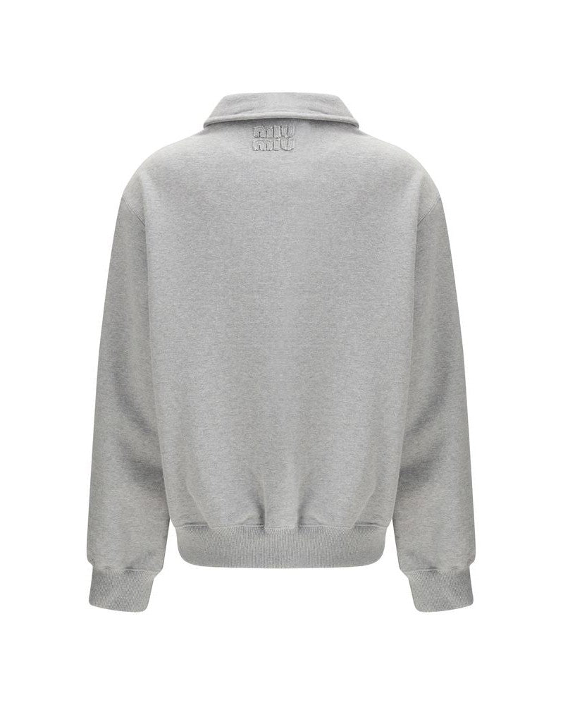 Miu Miu Gray Cotton Sweatshirt Glam Steals
