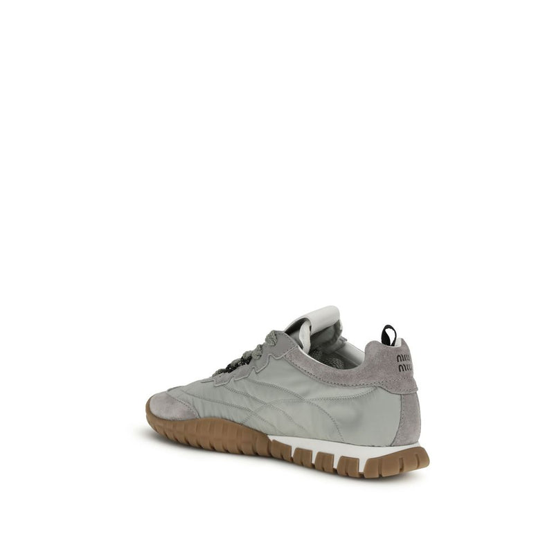 Miu Miu Gray Recycled Polyamide Athletic Sneakers Glam Steals