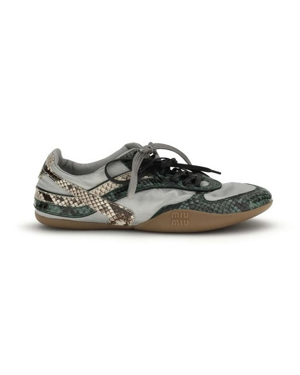 Miu Miu Gray Rubber Athletic Sneakers Sneakers