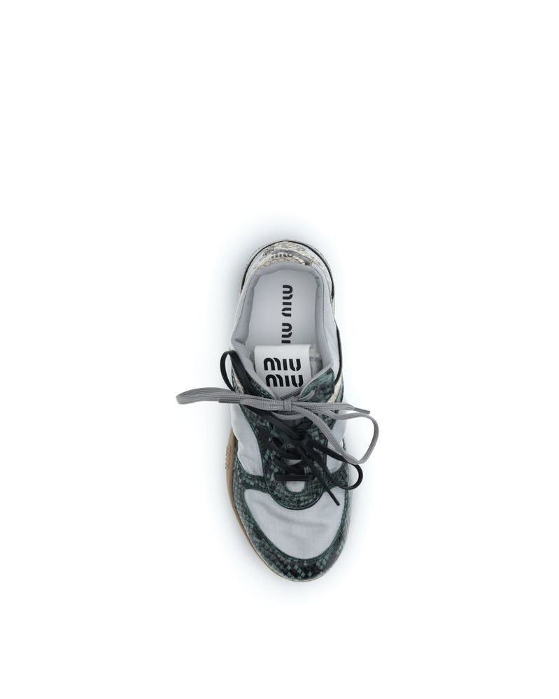 Miu Miu Gray Rubber Athletic Sneakers Sneakers