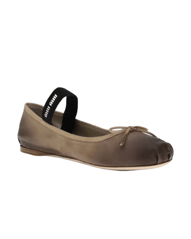 Miu Miu Leather Ballerinas Glam Steals