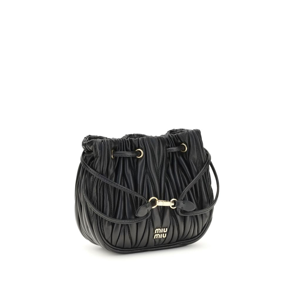 Miu Miu Leather Matelassé Nappa Pouch Glam Steals