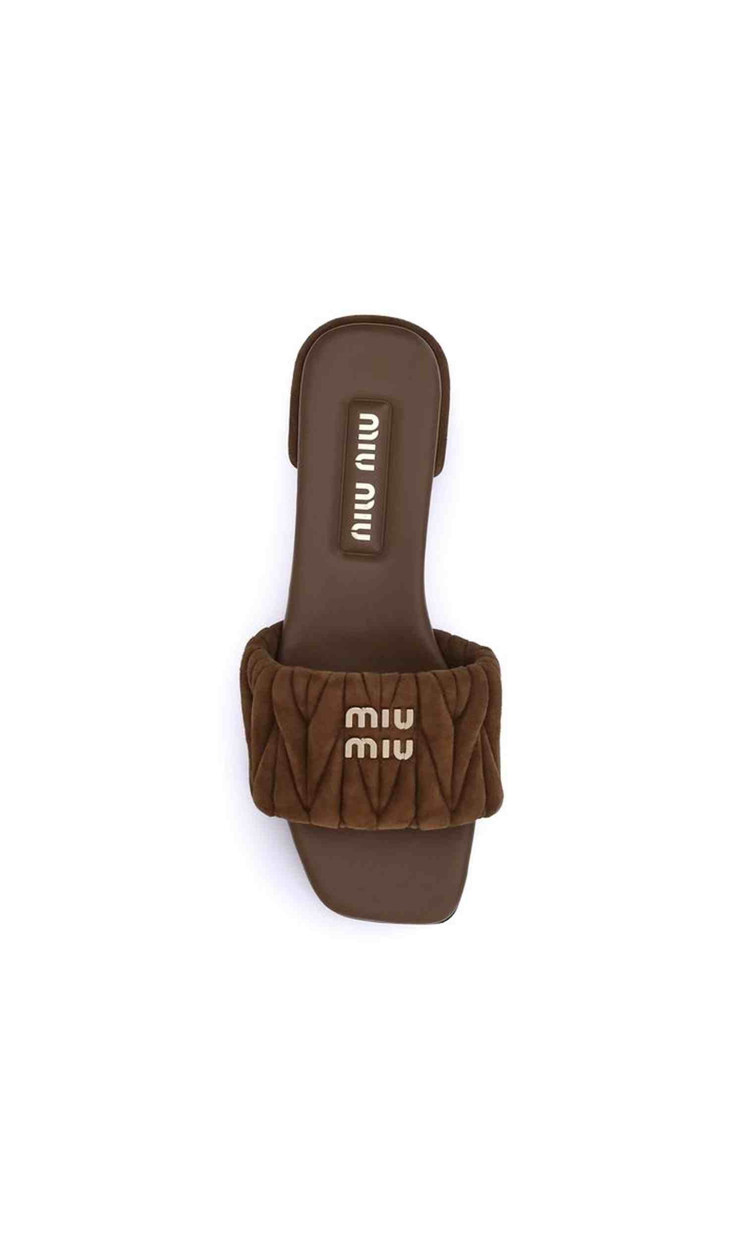 Miu Miu Leather Matelassé Nappa Sandals Glam Steals