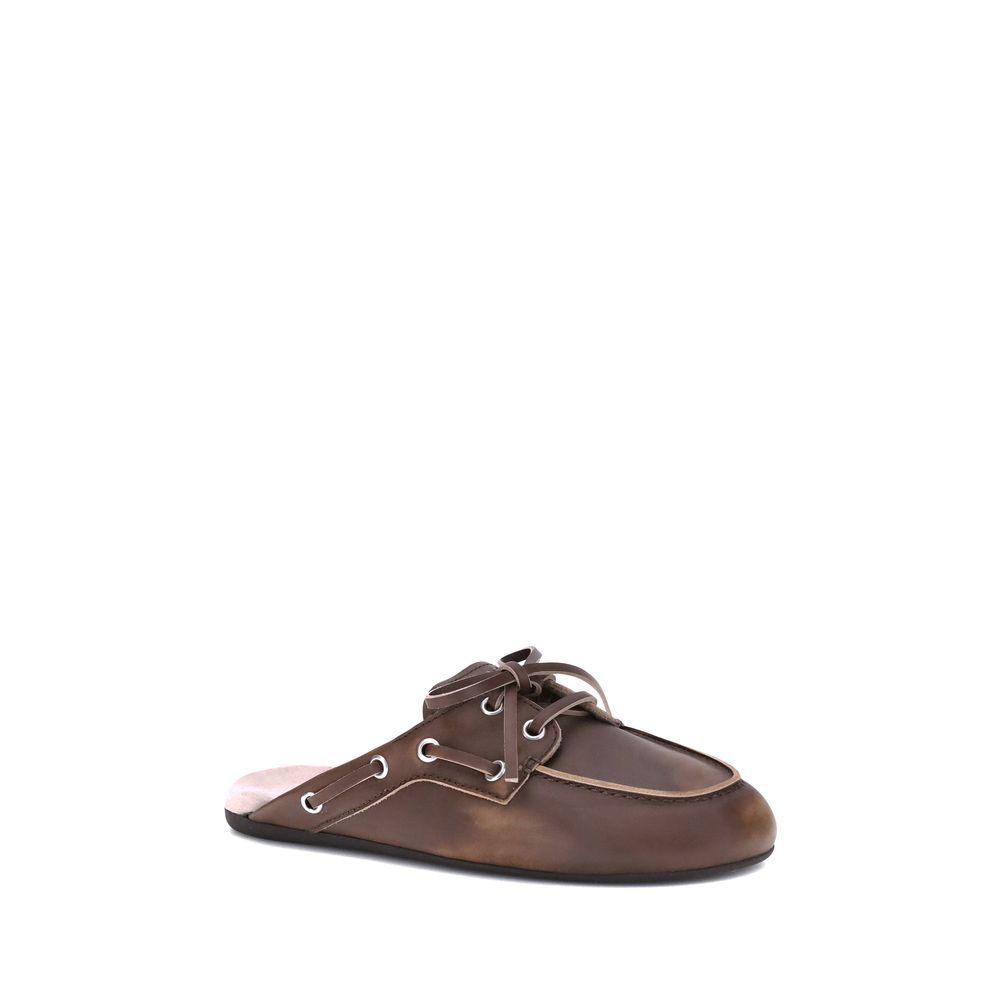Miu Miu Leather Sabot Loafers Glam Steals