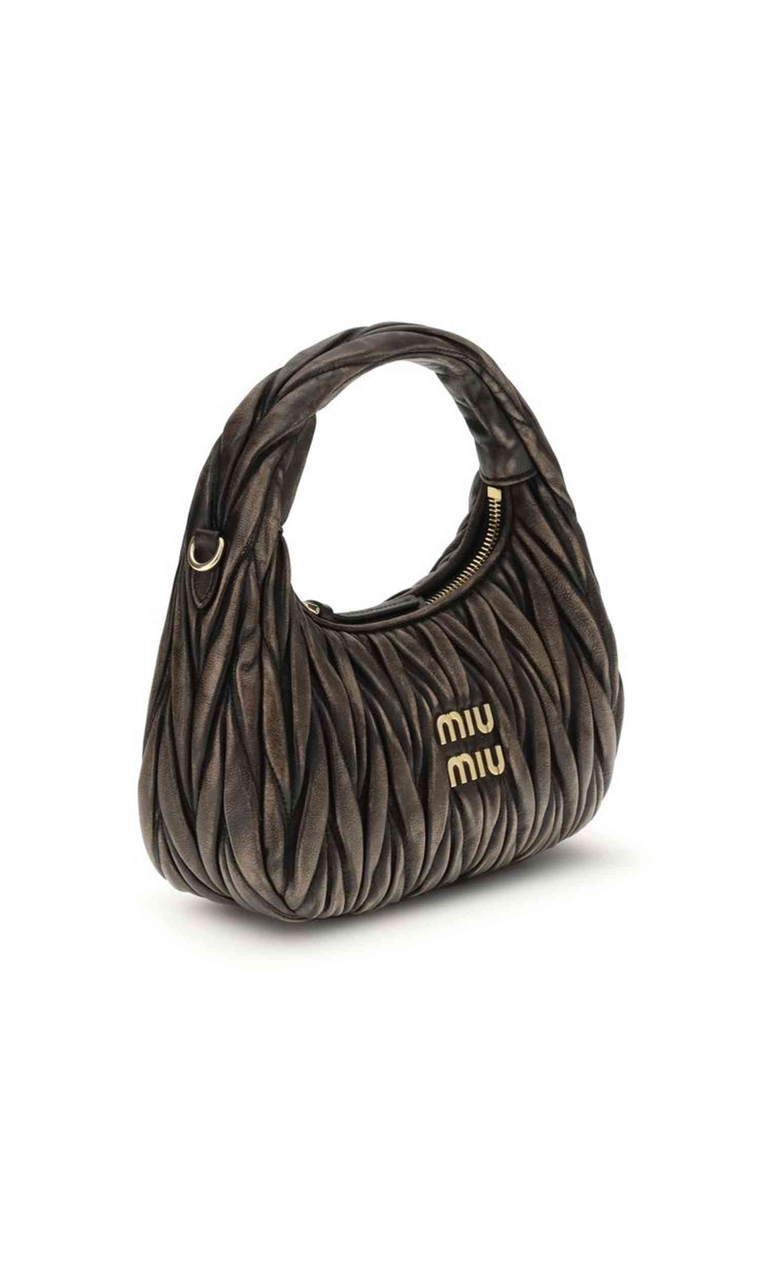 Miu Miu Leather Wander Bag in Quilted Glam Steals