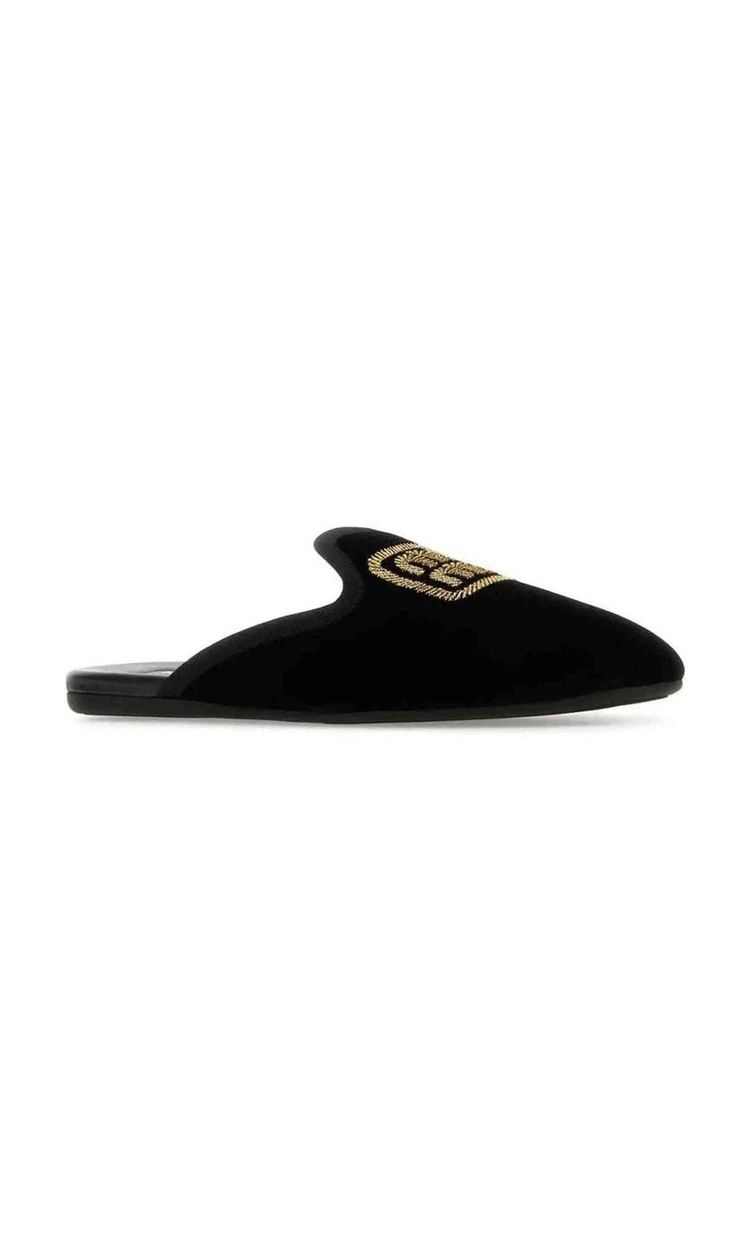 Miu Miu Logo Embroidered Slip On Mules Glam Steals
