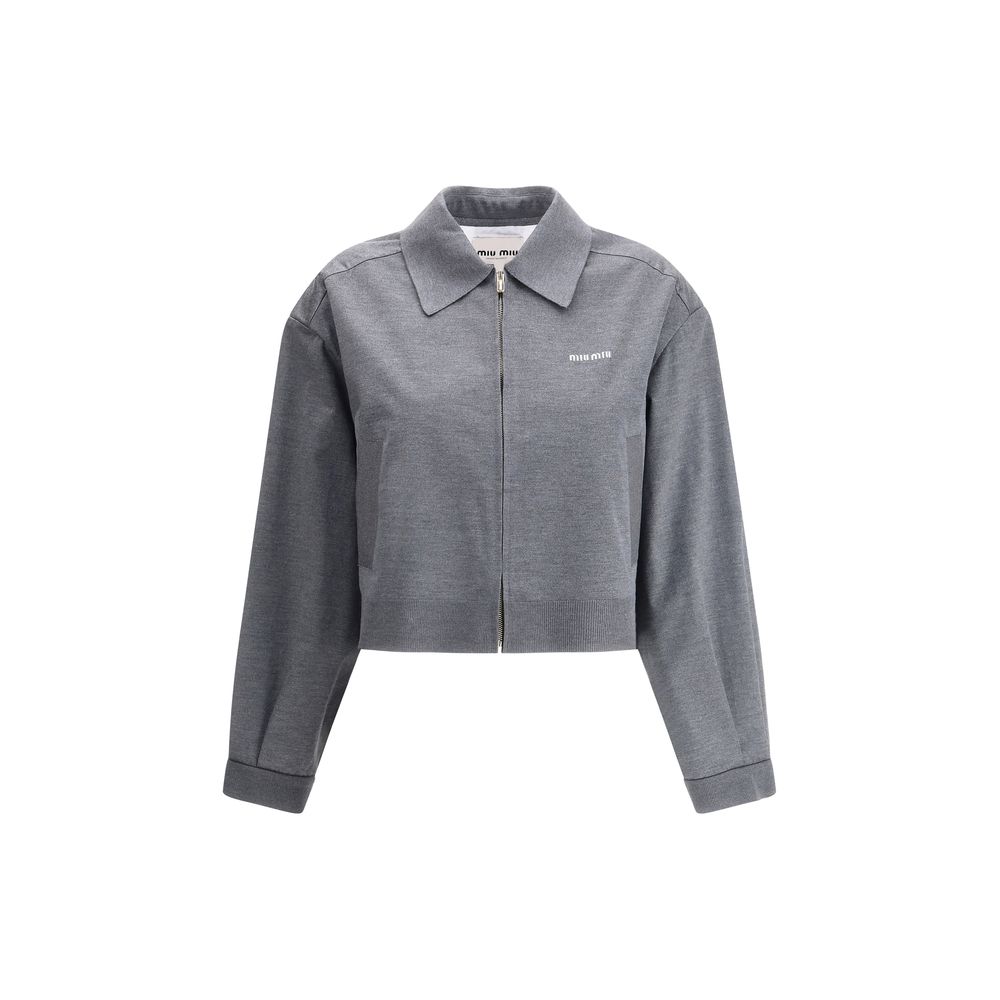 Miu Miu Mélange Zip Jacket Glam Steals