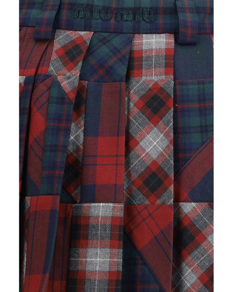 Miu Miu Multicolor Wool Fleece Mini Skirt Glam Steals