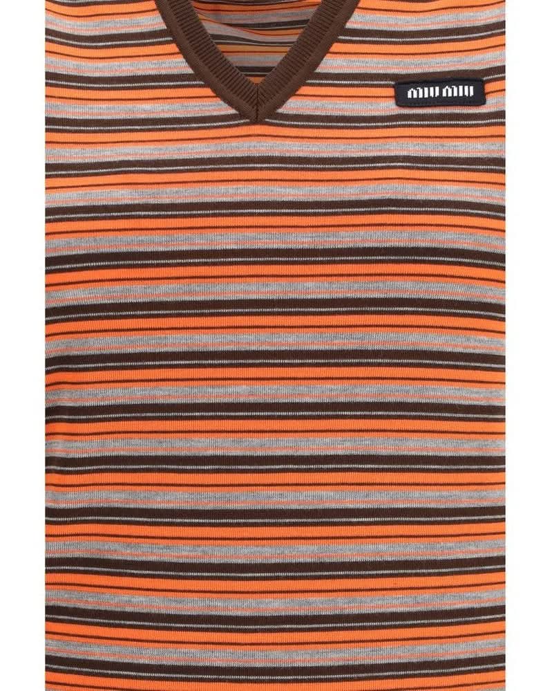 Miu Miu Multicolor Wool Sleeveles Sweater Glam Steals