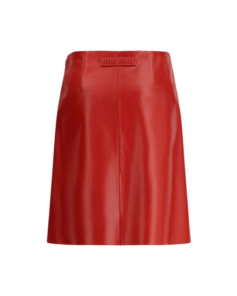 Miu Miu Nappa Leather Skirt Glam Steals