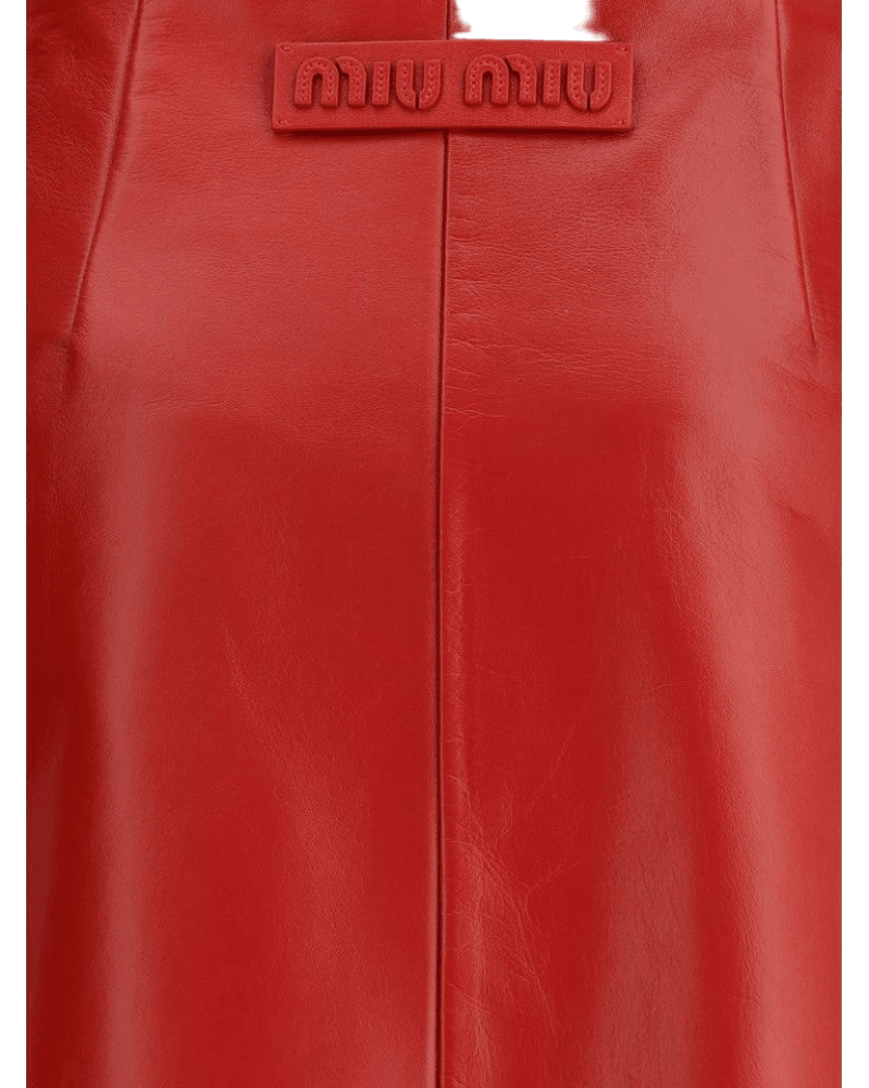 Miu Miu Nappa Leather Skirt Glam Steals