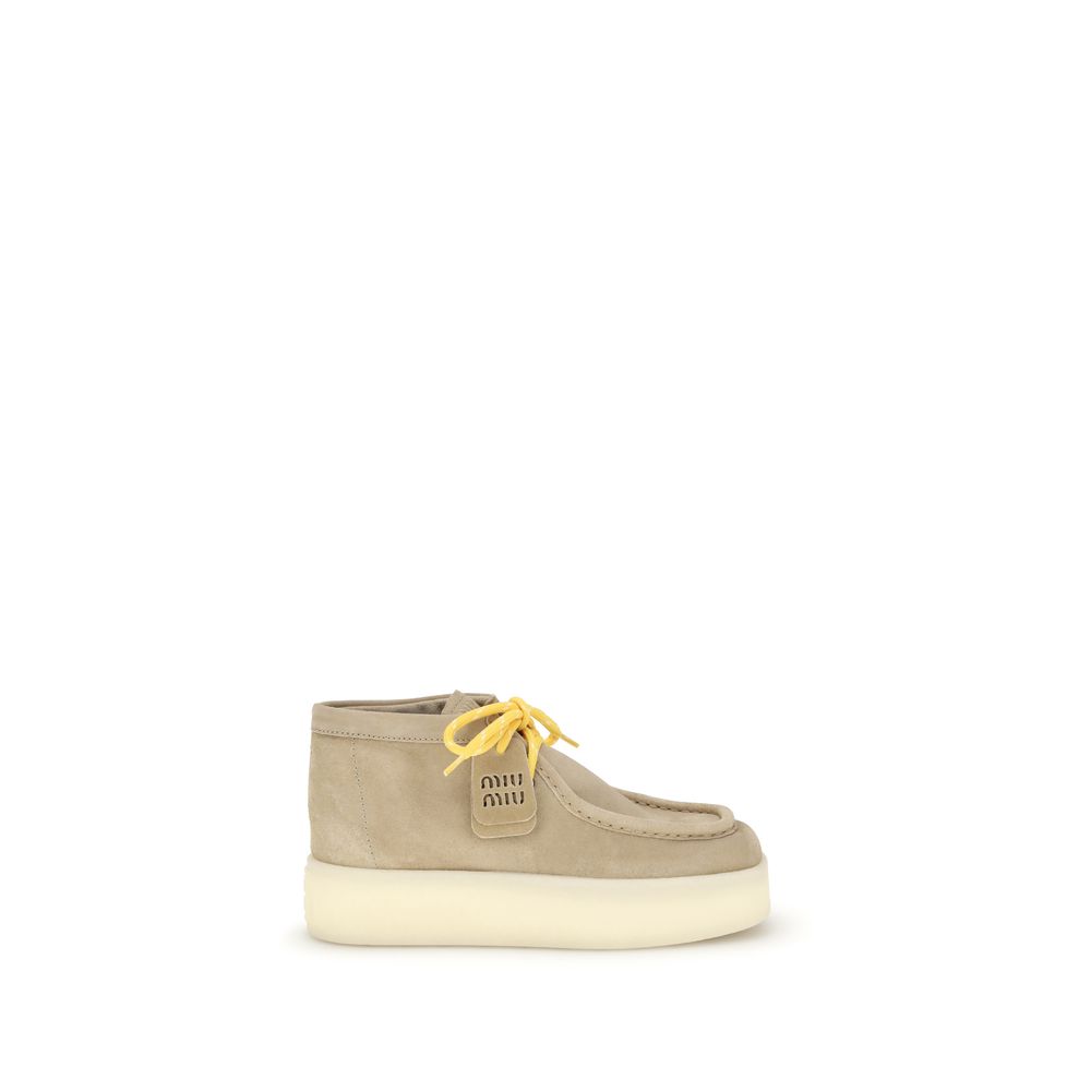 Miu Miu Platform Leather Ankle Boots Glam Steals