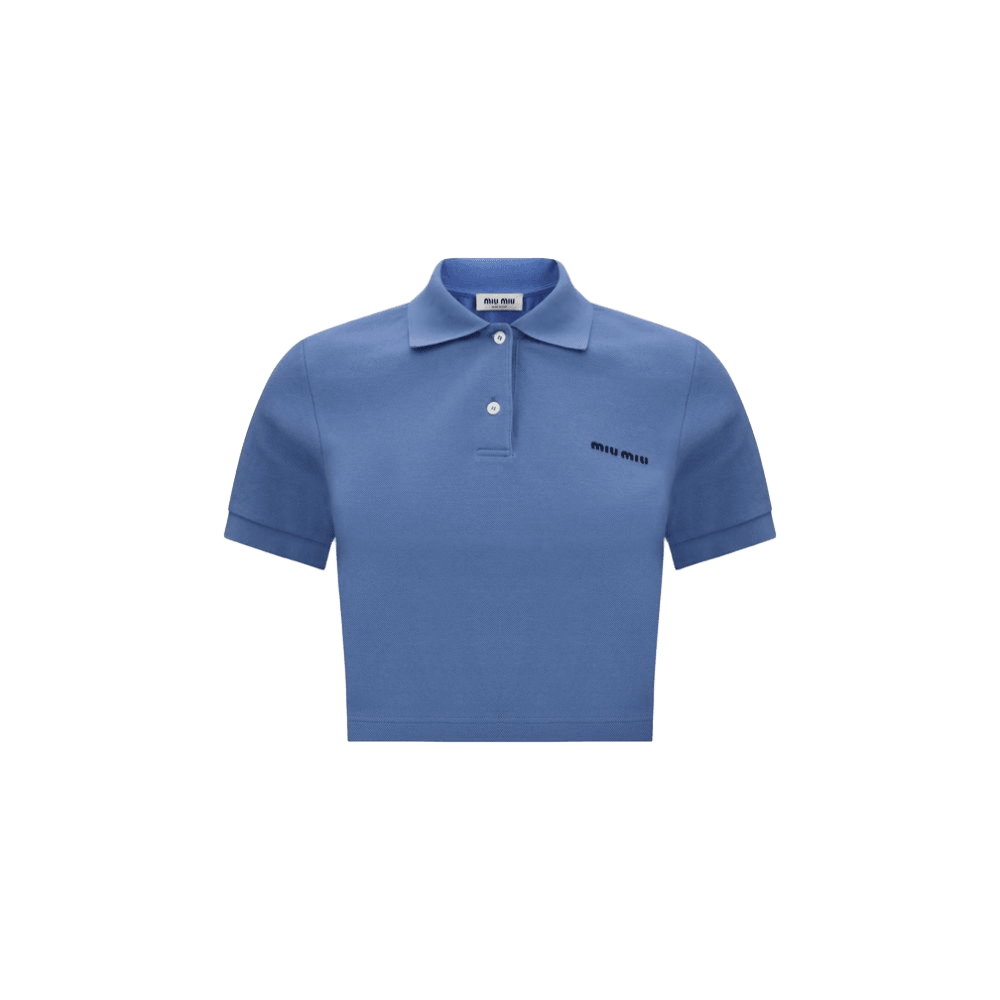 Miu Miu Polo Crop Shirt Glam Steals