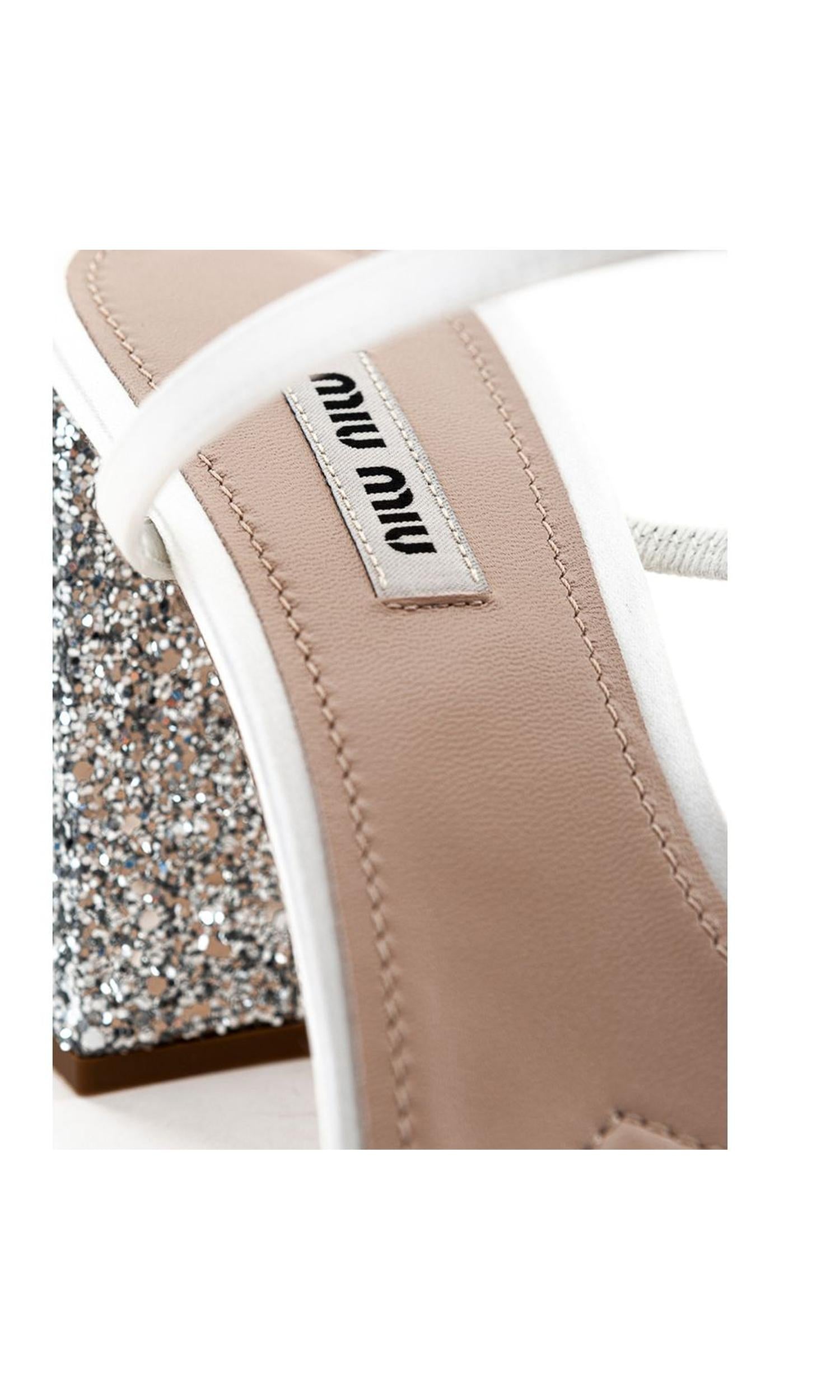 Miu Miu Silk White Sandal Glam Steals