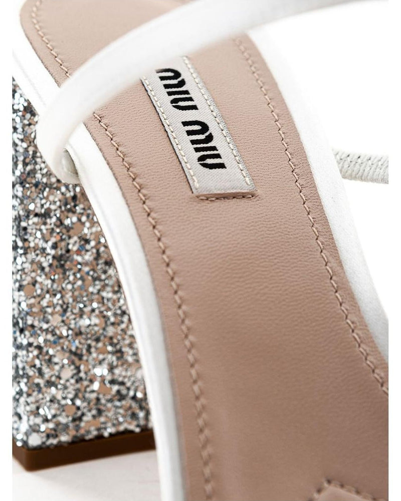 Miu Miu Silk White Sandal Glam Steals