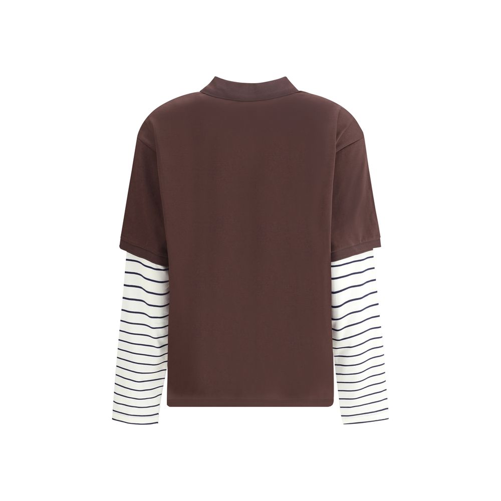 Miu Miu Striped Sleeve Polo Sweater Glam Steals