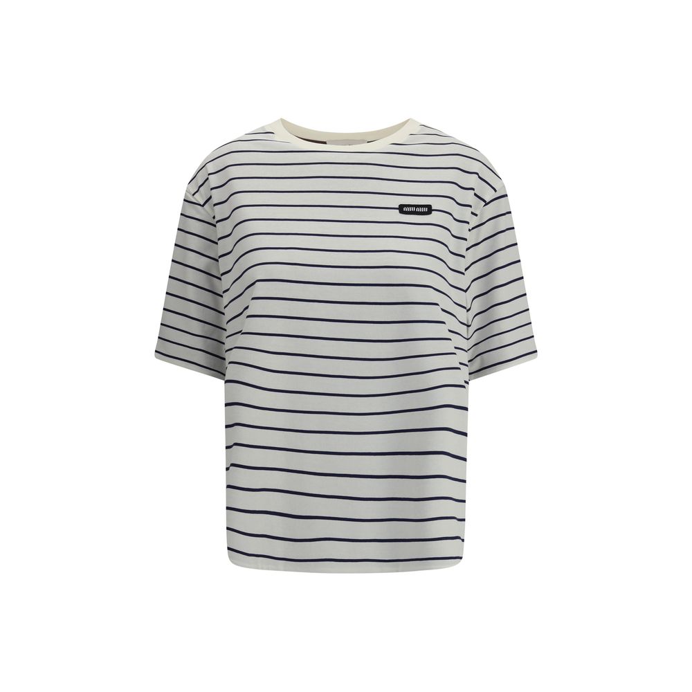 Miu Miu Striped T-Shirt Glam Steals