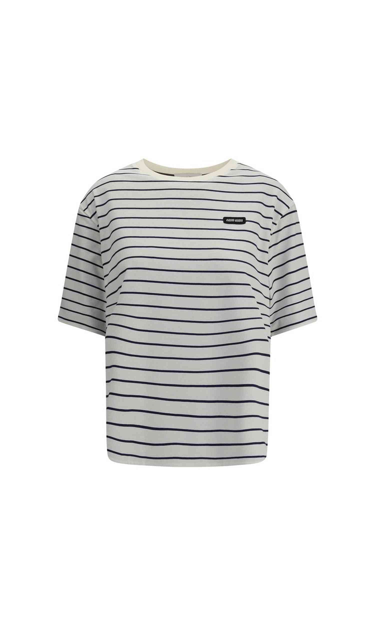 Miu Miu Striped T-Shirt Glam Steals