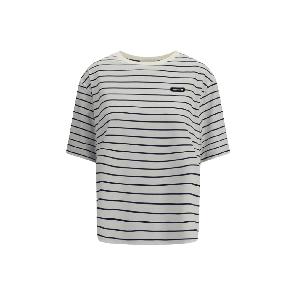 Miu Miu Striped T-Shirt Glam Steals