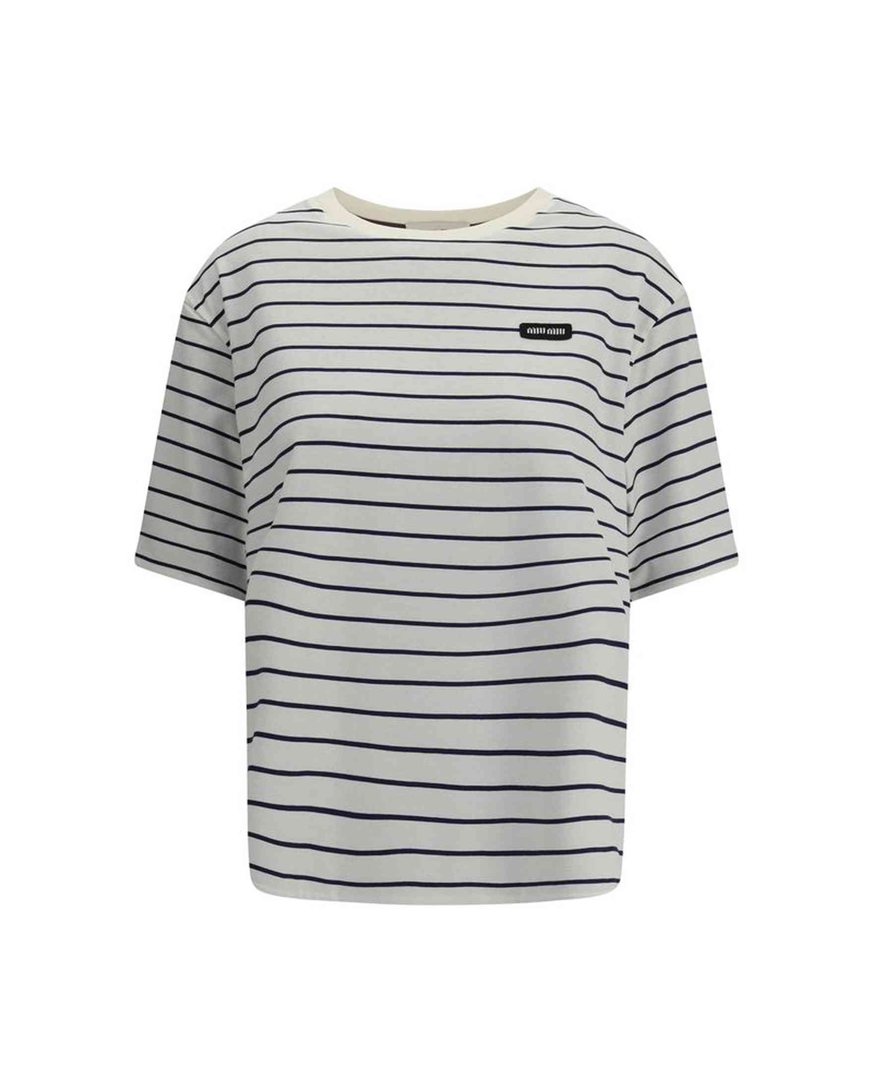 Miu Miu Striped T-Shirt Glam Steals